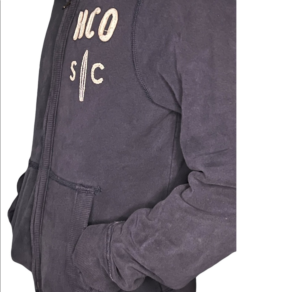 Zip up jacket, Hollister California, navy dark Blue, and size XS Men